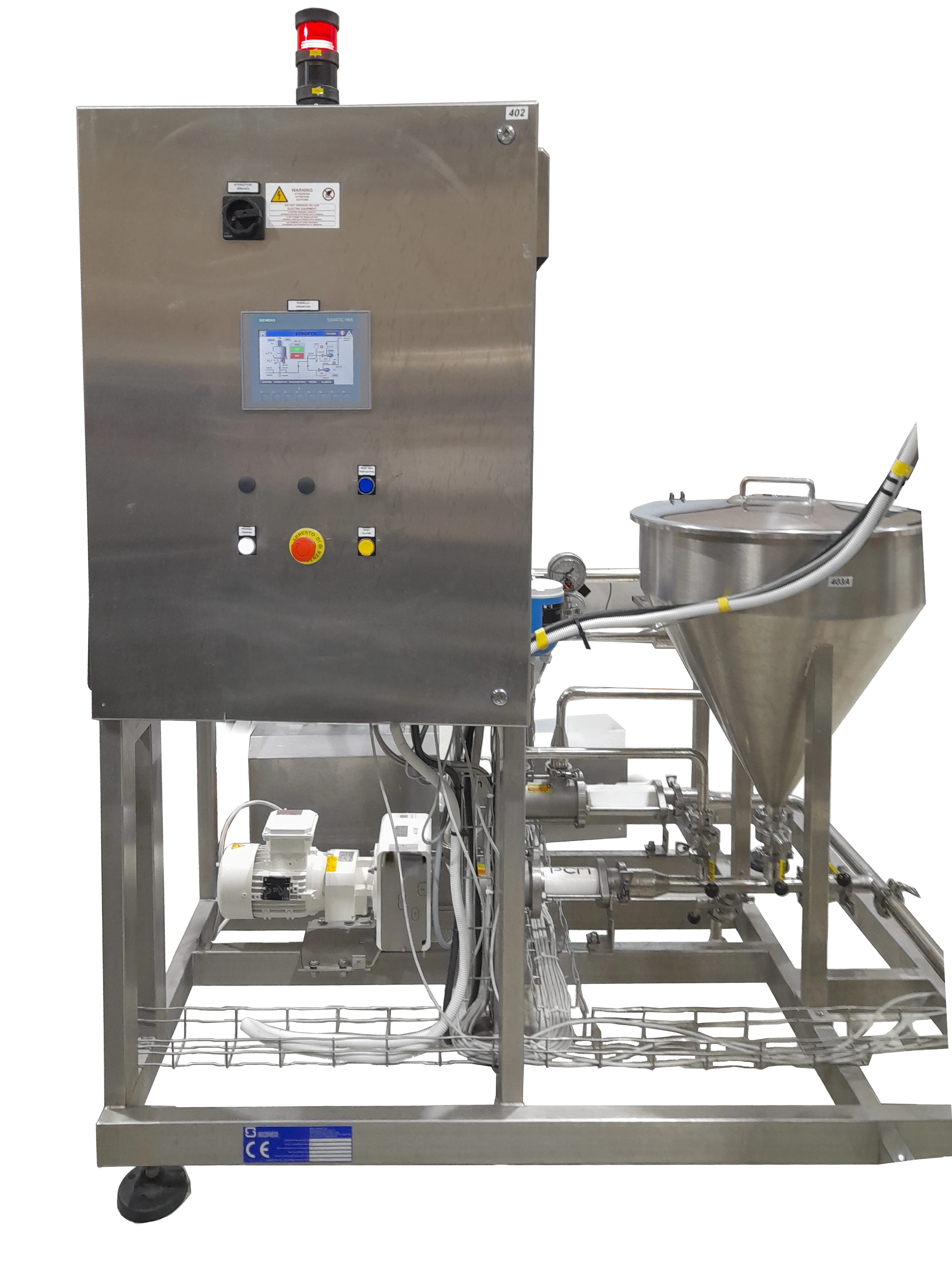 In-line texturizer installed in yogurt production plant